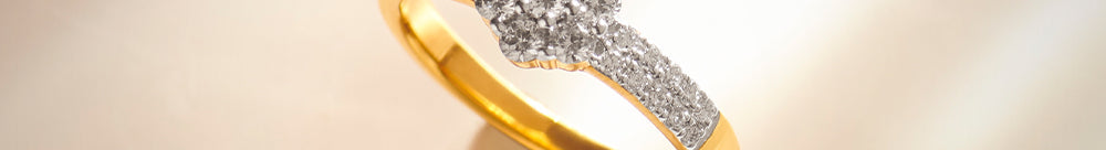 Floral Cluster Ring, 14K Gold Vermeil, 1/2 ct Lab Grown Diamond-1