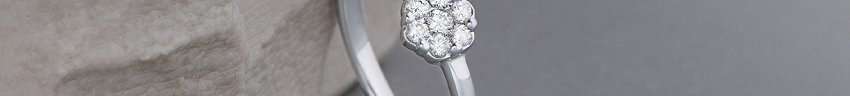 Sleek Floral Ring, 10K Solid Gold, 1/5 ct Lab Grown Diamond-1