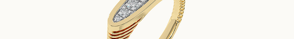 Fine Oval Diamond Band, 14K Solid Gold, 1/4 ct Lab Grown Diamond-1
