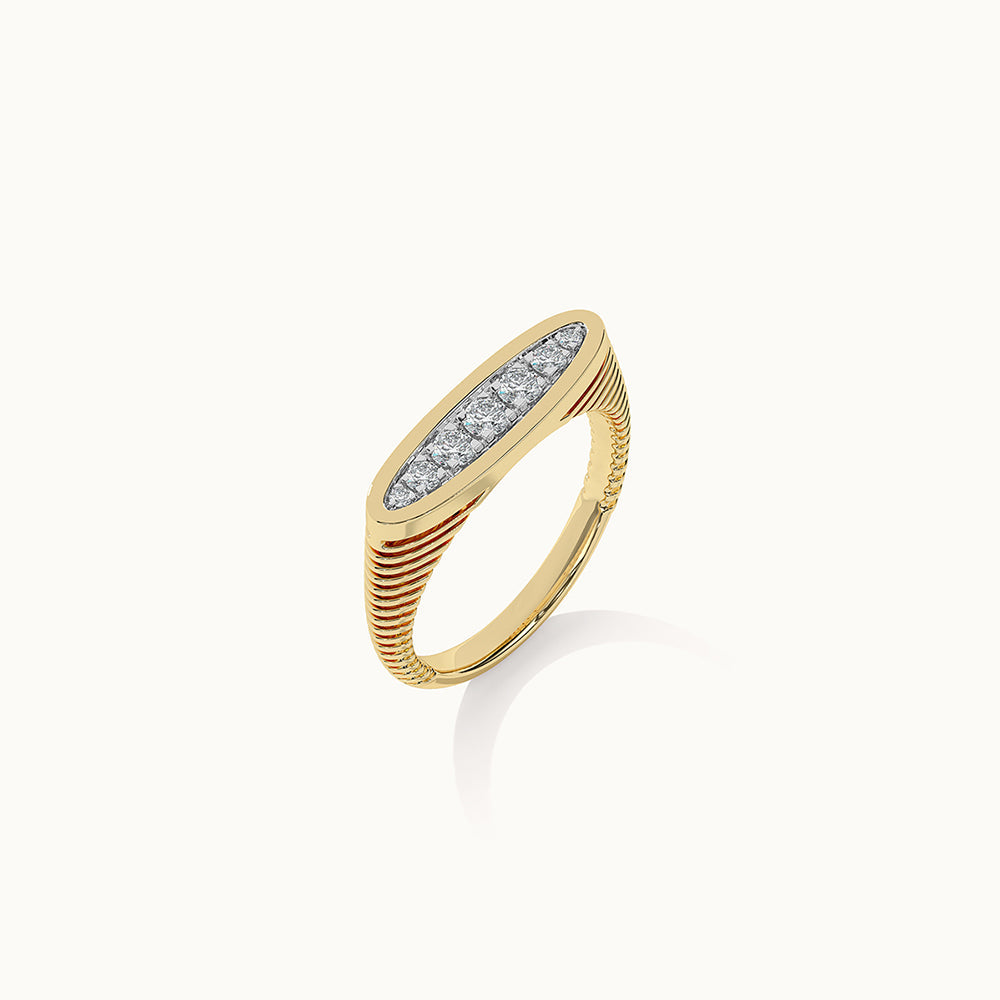 Fine Oval Diamond Band, 14K Solid Gold, 1/4 ct Lab Grown Diamond-1