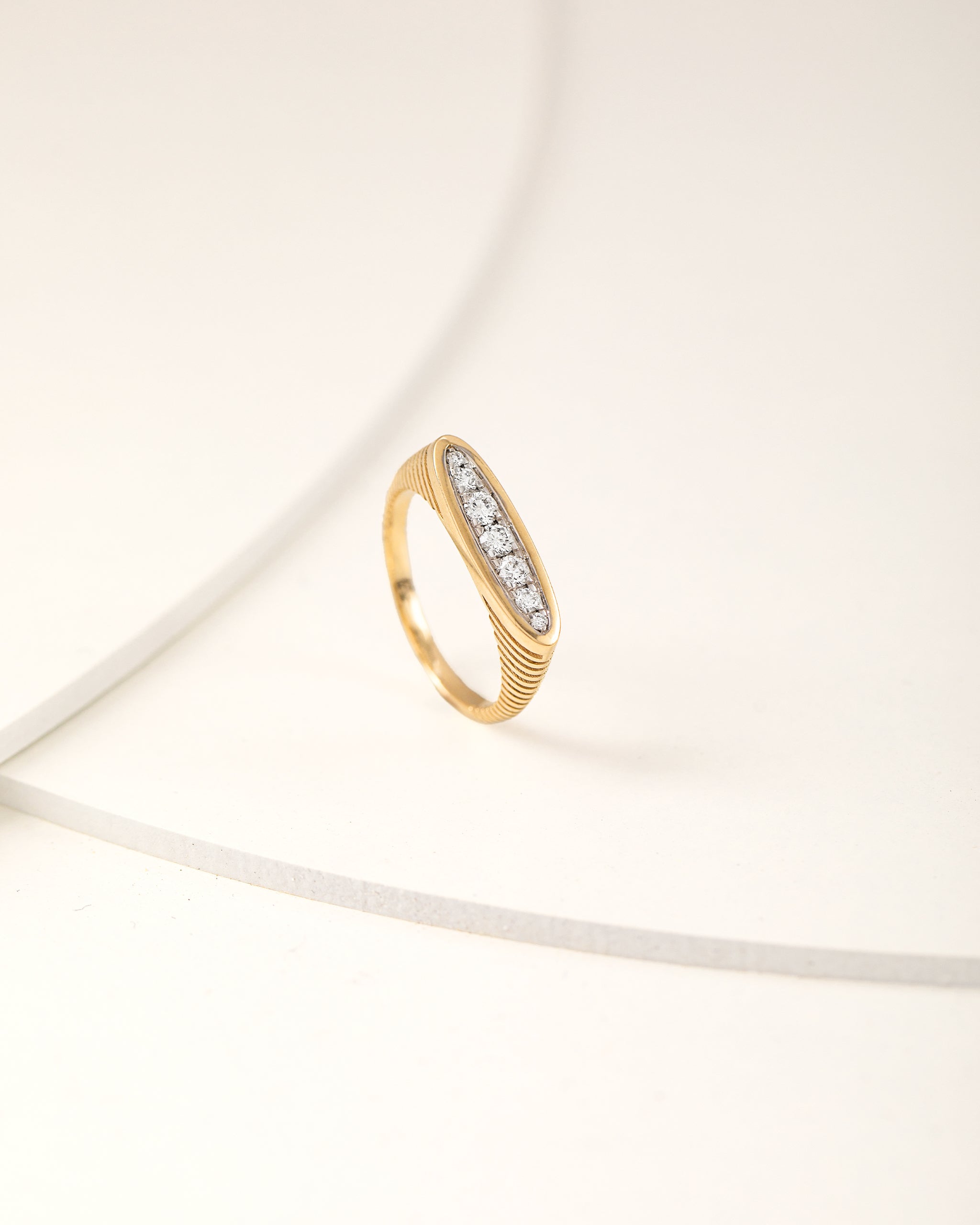 Fine Oval Diamond Band, 14K Solid Gold, 1/4 ct Lab Grown Diamond-5