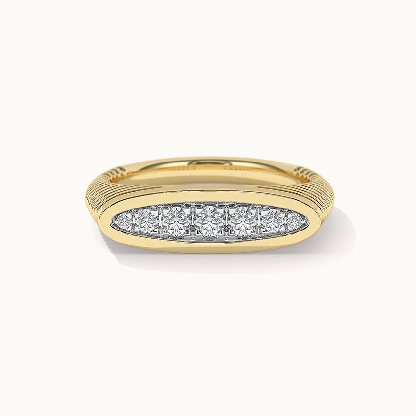 Fine Oval Diamond Band, 14K Solid Gold, 1/4 ct Lab Grown Diamond-6