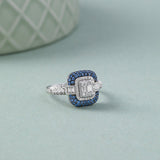 Deco Diamond Ring, Sterling Silver, 1/2 ct Lab Grown Diamond-2