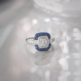 Deco Diamond Ring, Sterling Silver, 1/2 ct Lab Grown Diamond-1