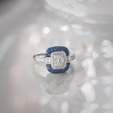 Deco Diamond Ring, Sterling Silver, 1/2 ct Lab Grown Diamond-5