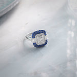 Deco Bold Ring, Sterling Silver, 1/2 ct Lab Grown Diamond-1
