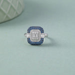 Deco Bold Ring, Sterling Silver, 1/2 ct Lab Grown Diamond-5