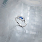 Paperclip Link Ring, Sterling Silver, 1/6 ct Lab Grown Diamond-1