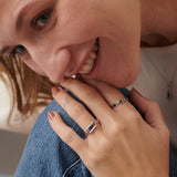 Paperclip Link Ring, Sterling Silver, 1/6 ct Lab Grown Diamond-4