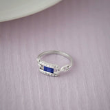 Paperclip Link Ring, Sterling Silver, 1/6 ct Lab Grown Diamond-6
