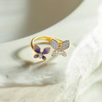 Fluttering Butterfly Ring, 14K Solid Gold, 1/5 ct Lab Grown Diamond-6