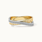 Engraved Band, 14K Gold Vermeil, 1/4 ct Lab Grown Diamond-3