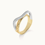 Engraved Band, 14K Gold Vermeil, 1/4 ct Lab Grown Diamond-5