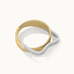 Engraved Band, 14K Gold Vermeil, 1/4 ct Lab Grown Diamond-6