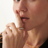 Bubbles Paperclip Open Ring