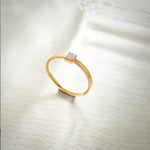 Fine Princess Ring, 14K Solid Gold, 1/10 ct Lab Grown Diamond-8