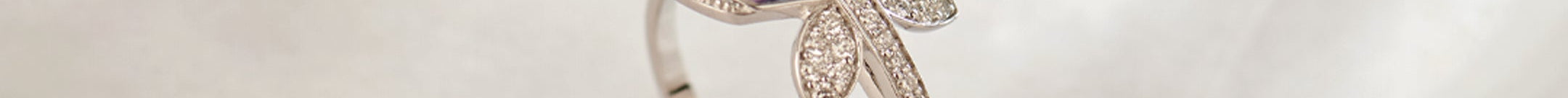 Butterfly Enamel & Diamond Ring, Sterling Silver, 1/4 ct Lab Grown Diamond-1