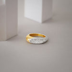 Two-Tone Sliced Ring, 14K Gold Vermeil, 1/3 ct Lab Grown Diamond-1