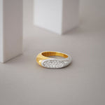 Two-Tone Sliced Ring, 14K Gold Vermeil, 1/3 ct Lab Grown Diamond-7