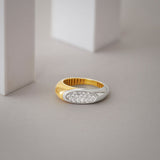 Two-Tone Sliced Ring, 14K Gold Vermeil, 1/3 ct Lab Grown Diamond-7