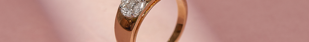 Bold Diamond Ring, 14K Gold Vermeil, 3/8 ct Lab Grown Diamond-1