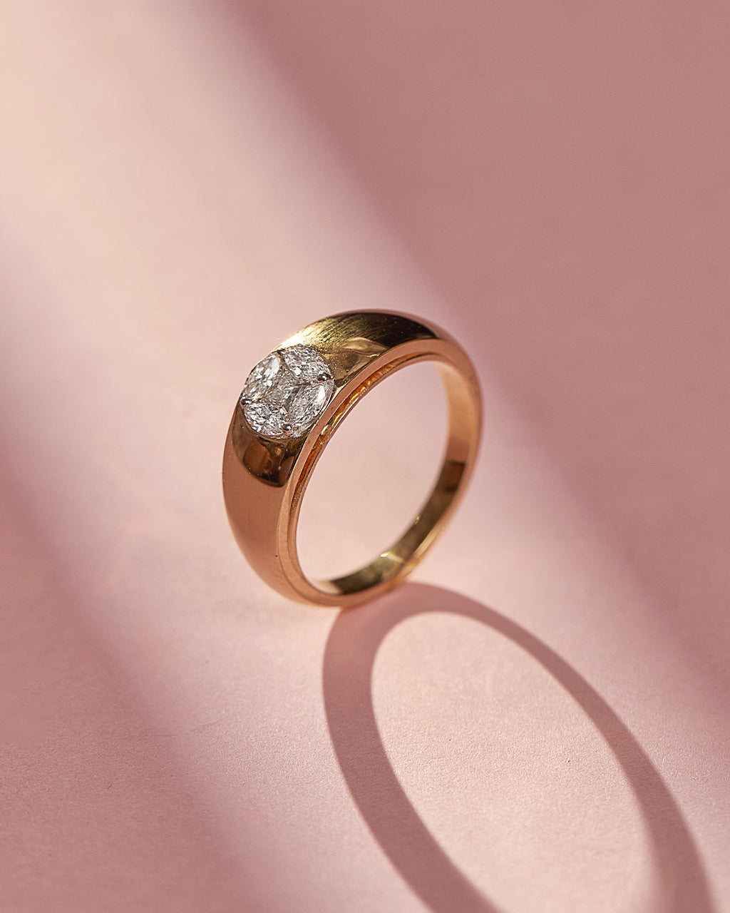 Bold Diamond Ring, 14K Gold Vermeil, 3/8 ct Lab Grown Diamond-6