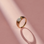 Bold Diamond Ring, 14K Solid Gold, 3/8 ct Lab Grown Diamond-1