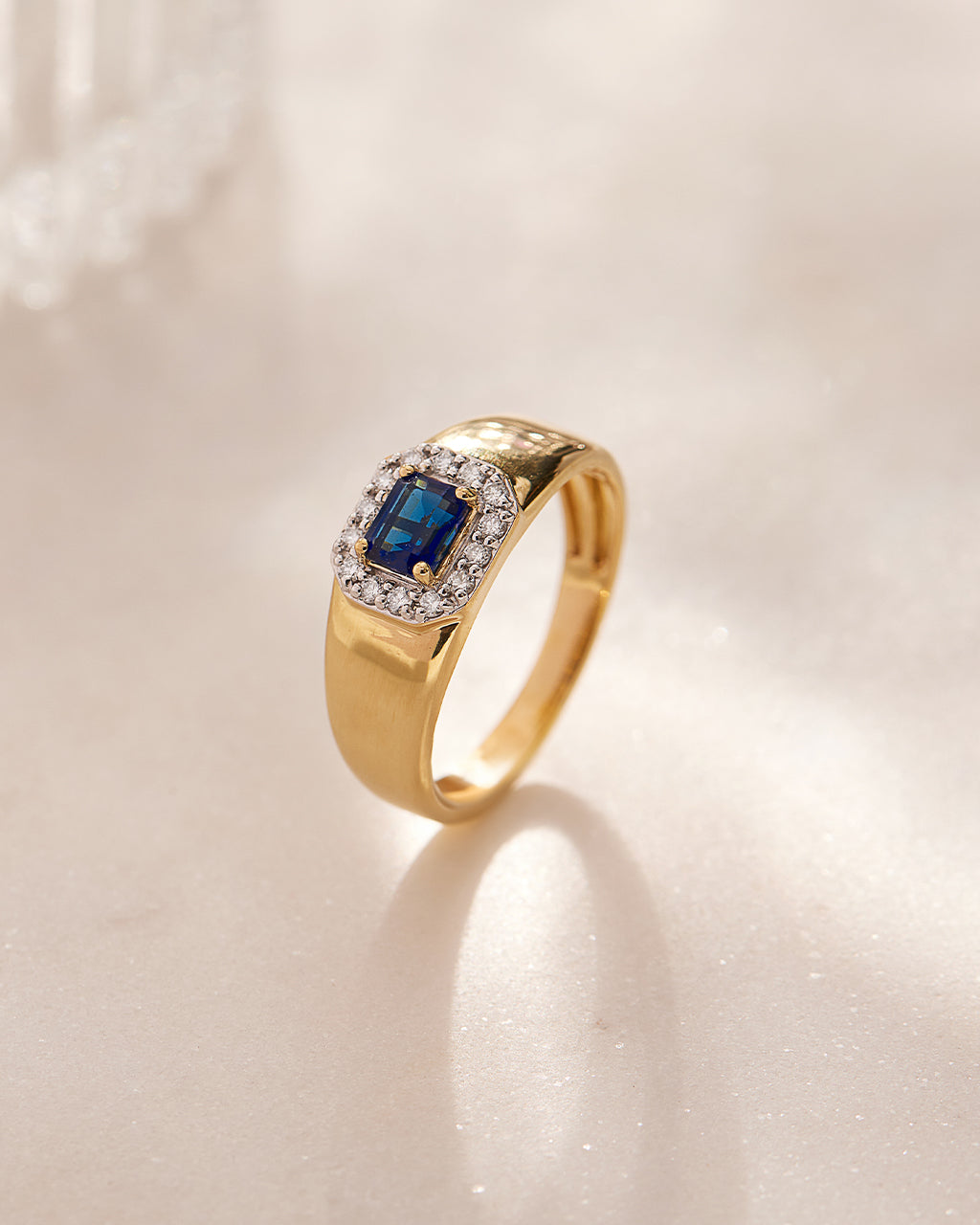 Emerald Cut Diamond Ring, 14K Gold Vermeil, 1/6 ct Lab Grown Diamond-6
