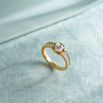 Everyday Solitaire Ring, 14K Gold Vermeil, 3/4 ct Lab Grown Diamond-6