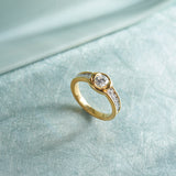 Everyday Solitaire Ring, 14K Gold Vermeil, 3/4 ct Lab Grown Diamond-6