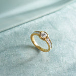 Everyday Solitaire Ring, 14K Gold Vermeil, 3/4 ct Lab Grown Diamond-6