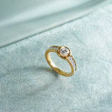 Everyday Solitaire Ring, 14K Gold Vermeil, 3/4 ct Lab Grown Diamond-6
