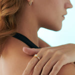 Everyday Solitaire Ring, 14K Gold Vermeil, 3/4 ct Lab Grown Diamond-2