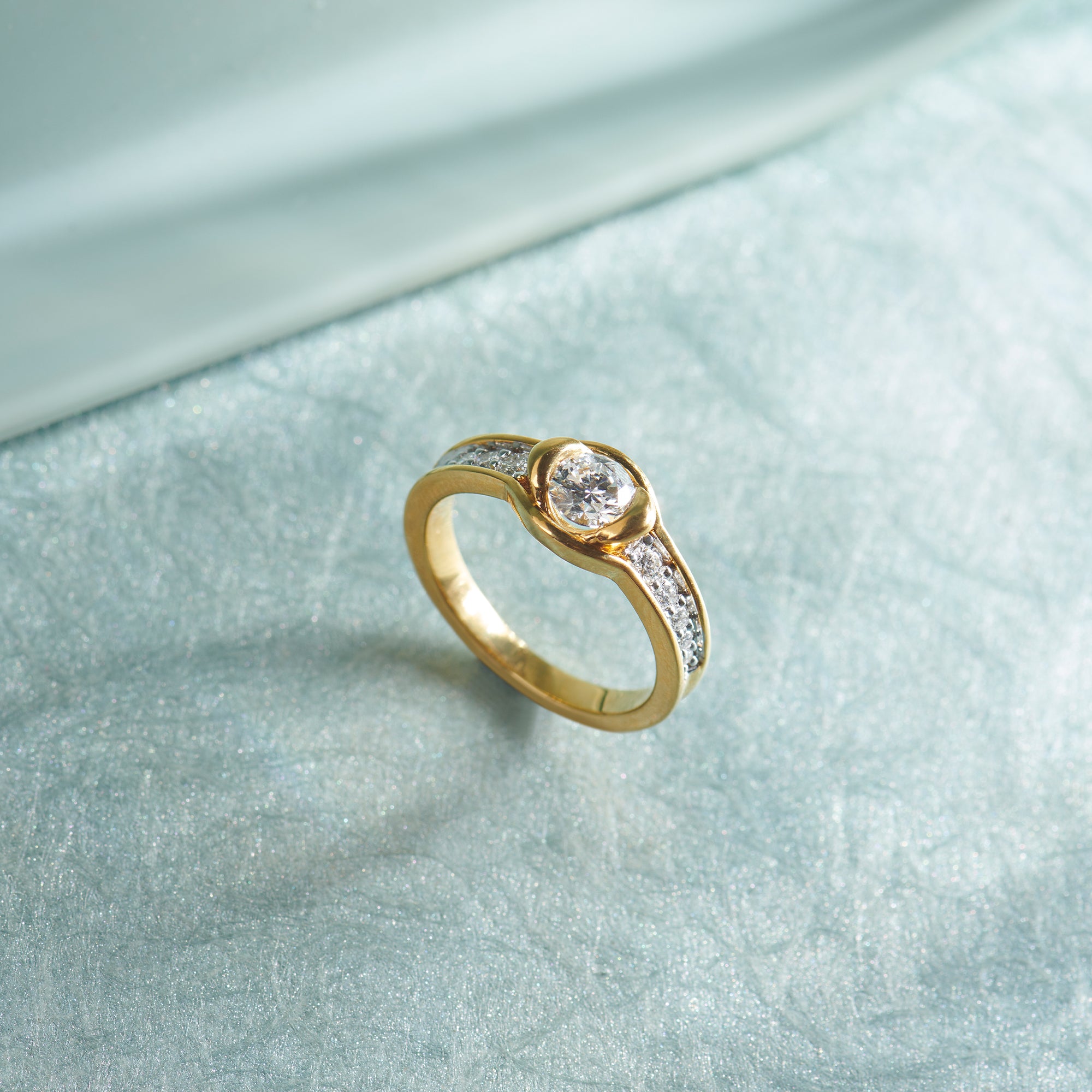 Everyday Solitaire Ring, 14K Gold Vermeil, 3/4 ct Lab Grown Diamond-1