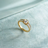 Everyday Solitaire Ring, 14K Solid Gold, 3/4 ct Lab Grown Diamond-1