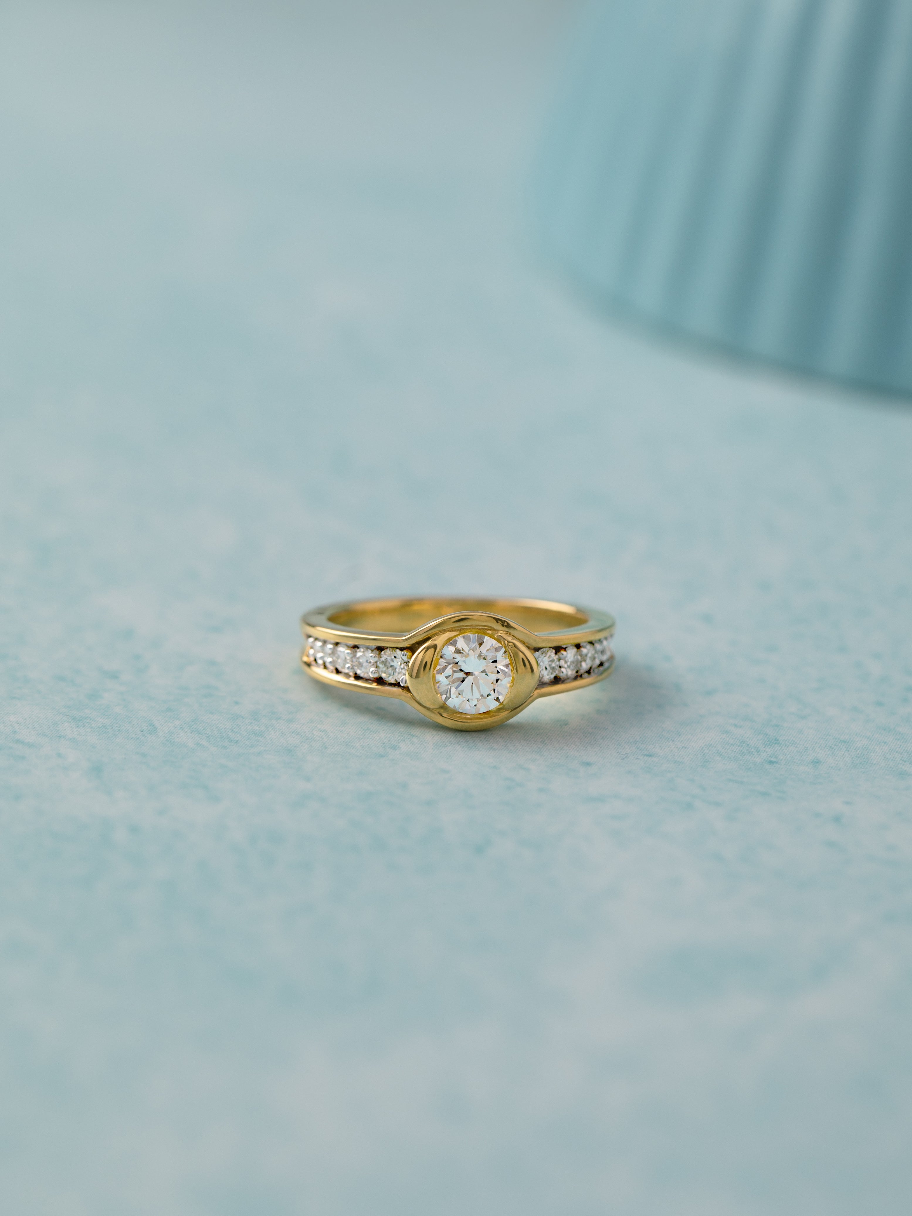 Everyday Solitaire Ring, 14K Gold Vermeil, 3/4 ct Lab Grown Diamond-5