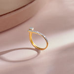 Sleek Diamond Band, 14K Gold Vermeil, 1/4 ct Lab Grown Diamond-7