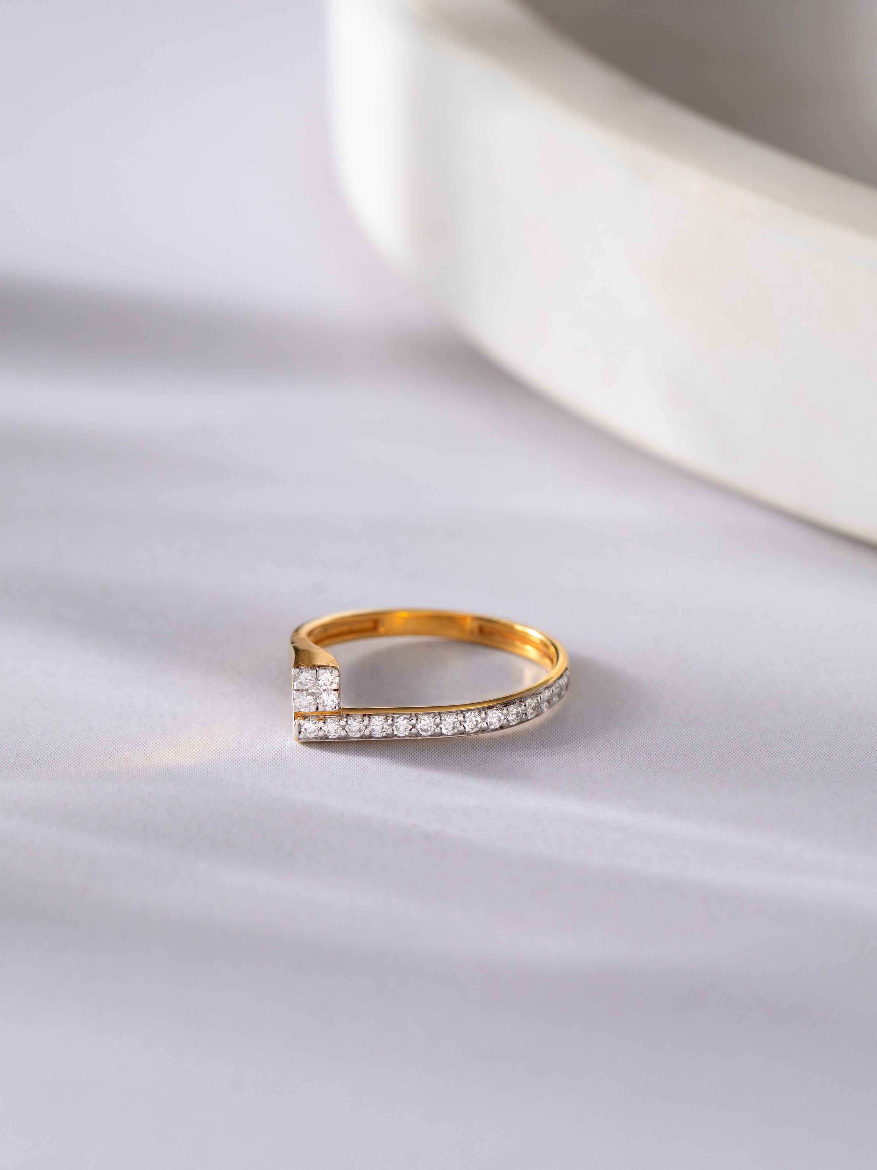 Sleek Diamond Band, 14K Gold Vermeil, 1/4 ct Lab Grown Diamond-6