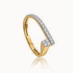 Sleek Diamond Band, 14K Gold Vermeil, 1/4 ct Lab Grown Diamond-3