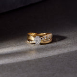 Radiant Bow Diamond Ring