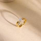 Radiant Bow Diamond Ring