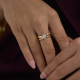 Radiant Bow Diamond Ring