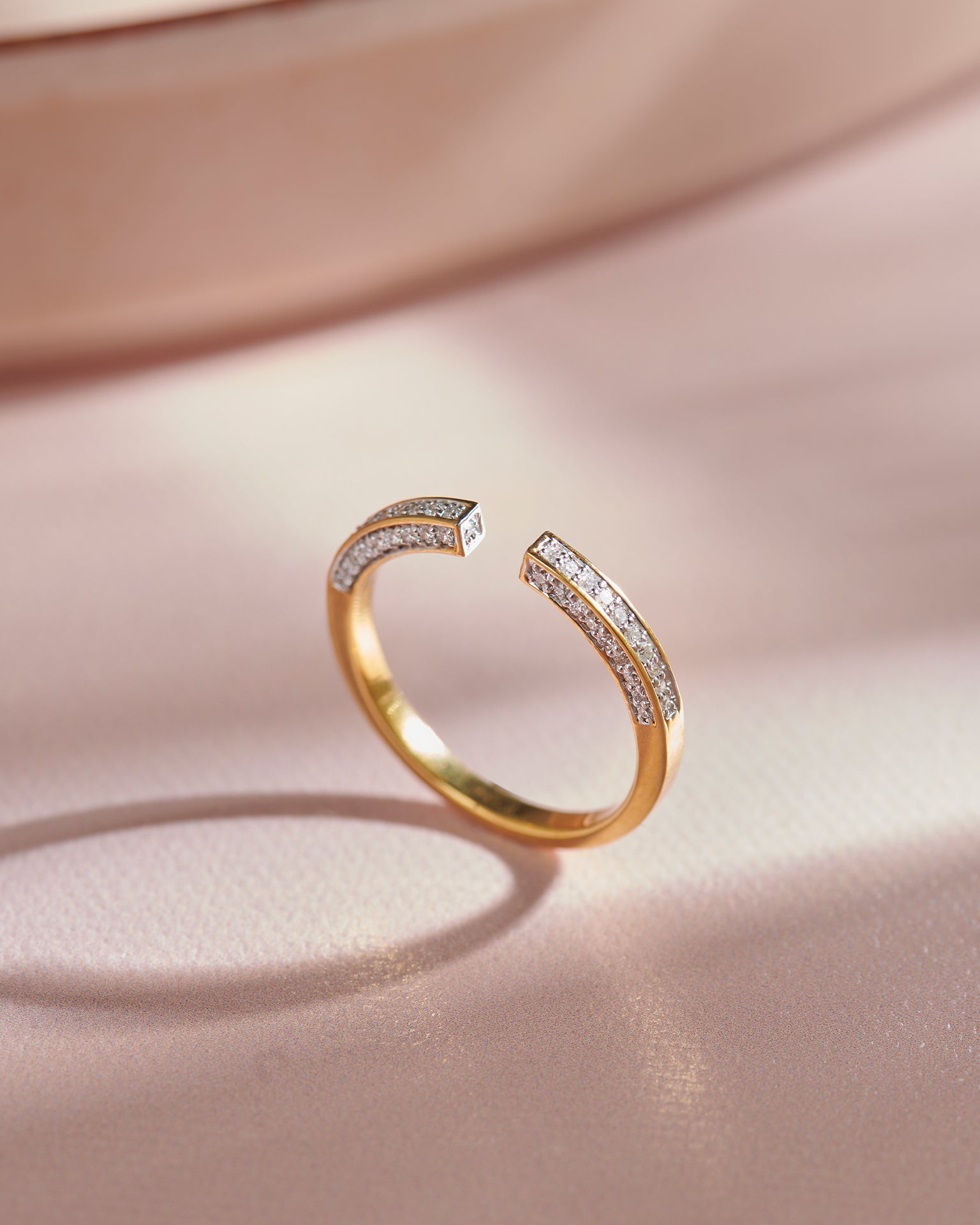 Classic Front Open Band, 14K Gold Vermeil, 1/4 ct Lab Grown Diamond-6