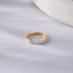 Classic Front Open Band, 14K Solid Gold, 1/4 ct Lab Grown Diamond-4