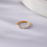 Classic Front Open Band, 14K Gold Vermeil, 1/4 ct Lab Grown Diamond-4