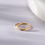 Bold Arrow Band, 14K Solid Gold, 1/8 ct Lab Grown Diamond-5