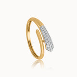 Bold Arrow Band, 14K Solid Gold, 1/8 ct Lab Grown Diamond-3