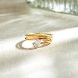 Pear Solitaire Spiral Ring, 14K Gold Vermeil, 1/2 ct Lab Grown Diamond-8