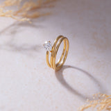 Pear Solitaire Spiral Ring, 14K Gold Vermeil, 1/2 ct Lab Grown Diamond-9