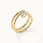 Pear Solitaire Spiral Ring, 14K Gold Vermeil, 1/2 ct Lab Grown Diamond-6